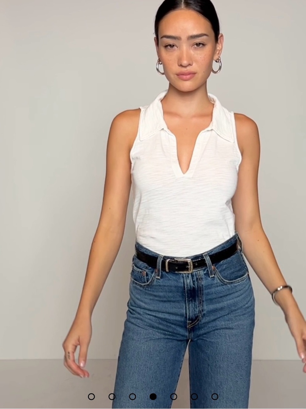 Nation Los Angeles Roberta Collared Tank - NWT